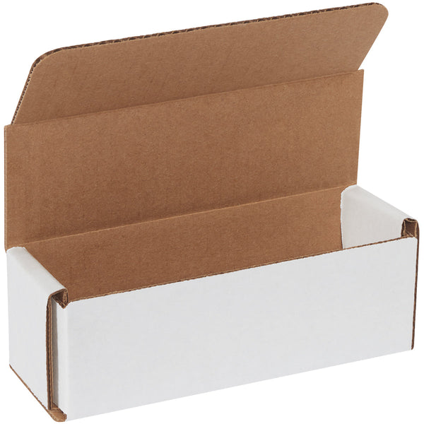 6" x 2" x 2" White Exterior / Kraft Interior Single Wall 32 ECT Corrugated OEM Mailers