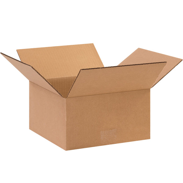 6" x 6" x 3" White Exterior / Kraft Interior Single Wall 32 ECT Corrugated RETT Boxes