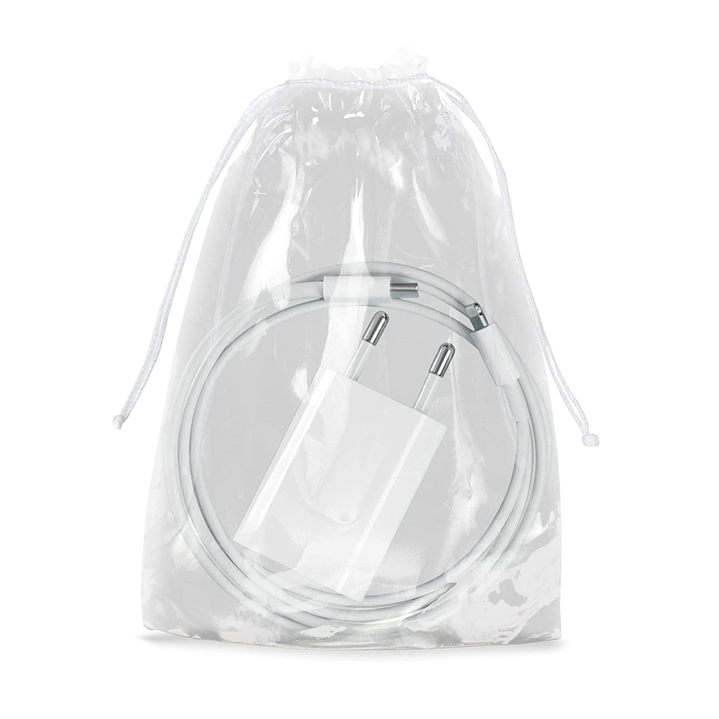 15" x 18" Clear Drawstring 1.5 mil PP Pull-Tite Bags