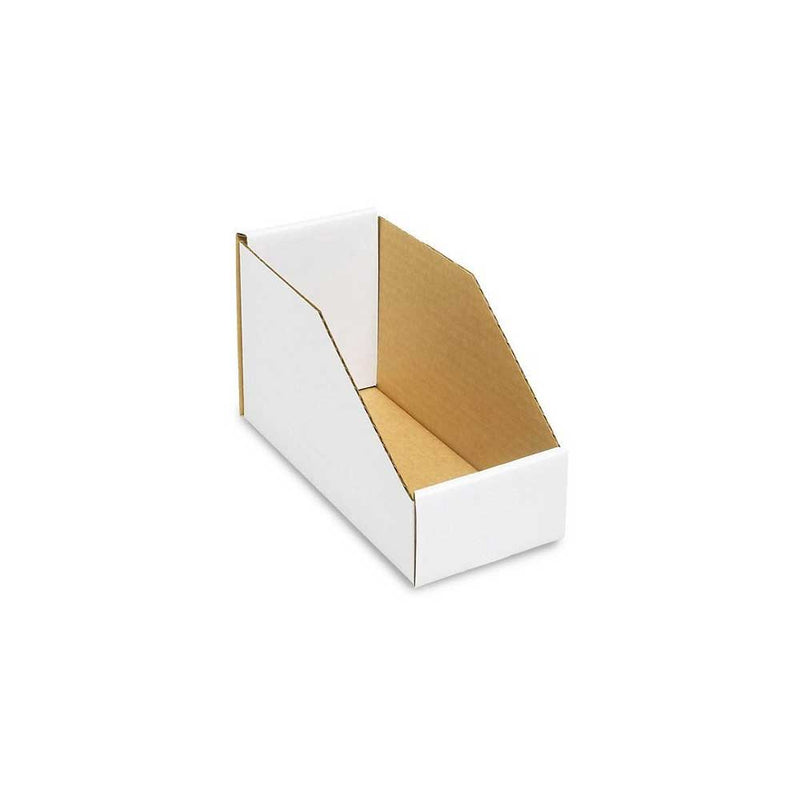 6" x 4" x 4-1/2" White Single Wall 32 ECT Corrugated Parts Bin Boxes