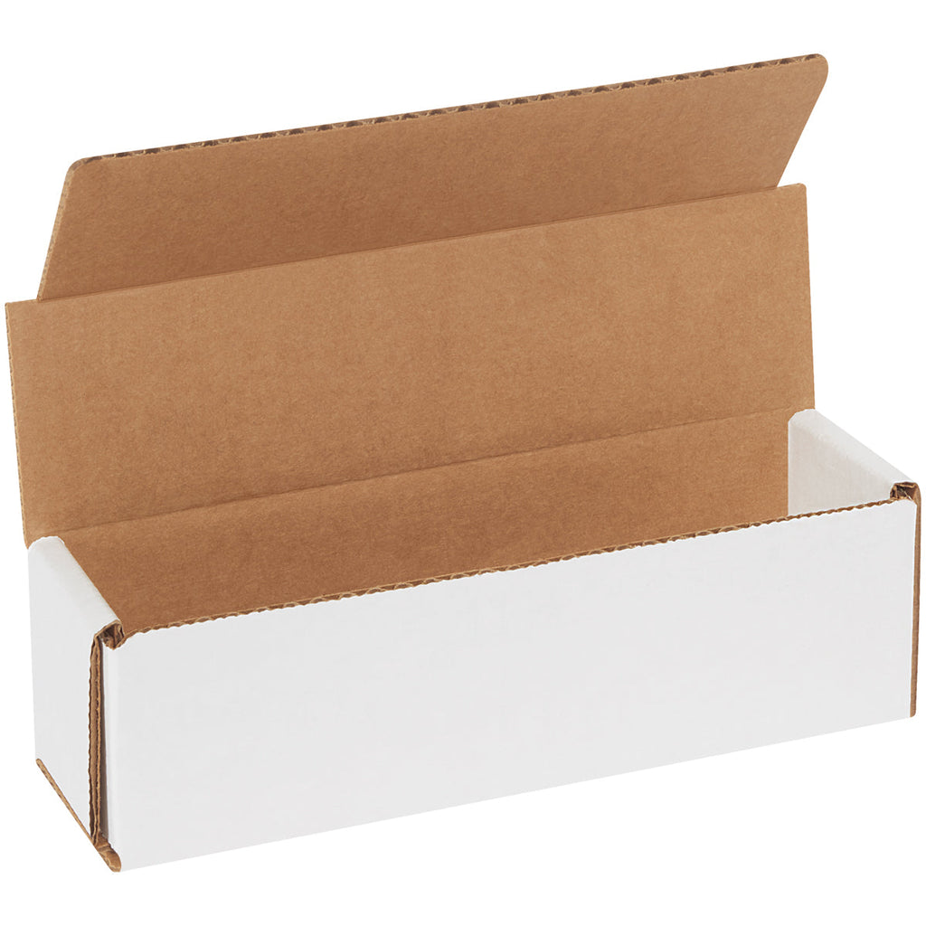 7" x 2" x 2" White Exterior / Kraft Interior Single Wall 32 ECT Corrugated OEM Mailers
