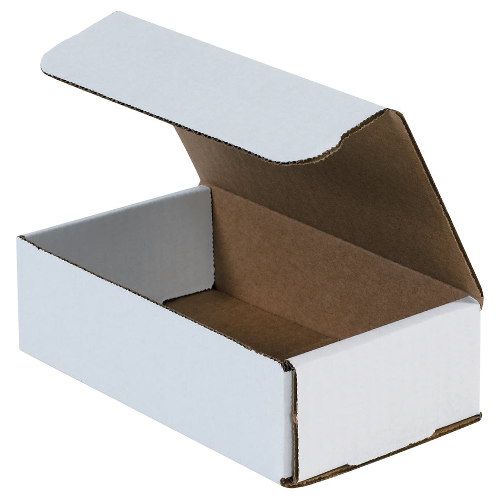 7" x 4" x 3" White Exterior / Kraft Interior Single Wall 32 ECT Corrugated OEM Mailers