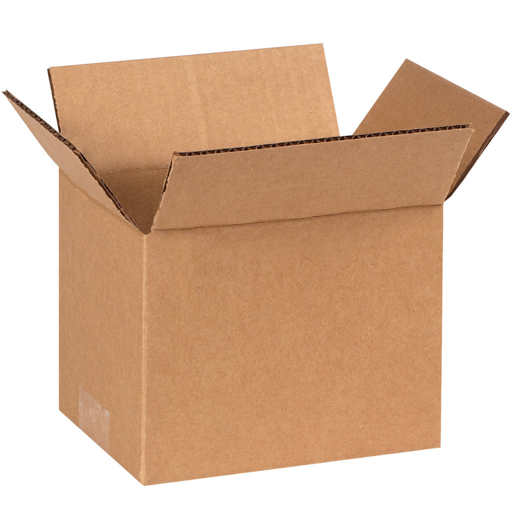 7" x 6" x 6" Kraft Single Wall 32 ECT Corrugated RSC Boxes