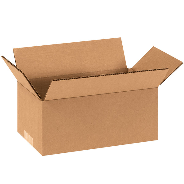 9" x 4" x 4" White Exterior / Kraft Interior Single Wall 32 ECT Corrugated OEM Mailers