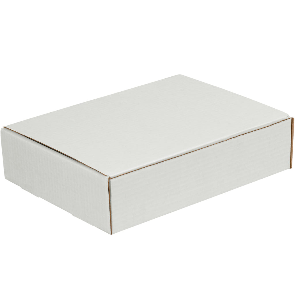 9" x 6" x 1" White Exterior / Kraft Interior Single Wall 32 ECT Corrugated RETT Boxes