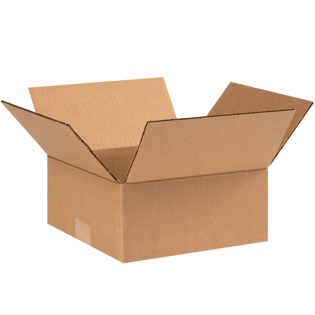 9" x 9" x 4" Kraft Single Wall 32 ECT Corrugated RSC Boxes