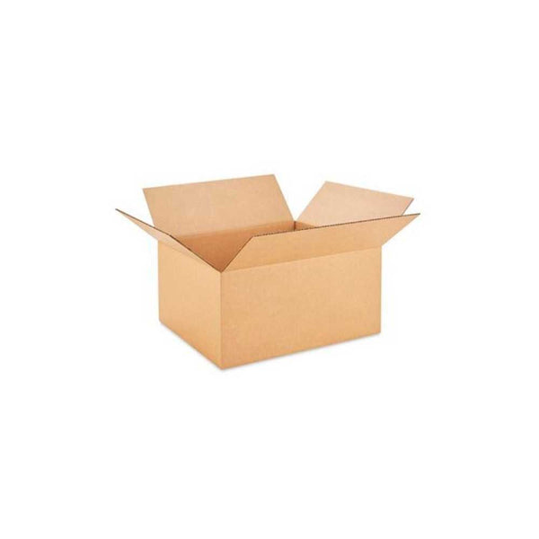 21-3/8" x 15-5/8" x 9-1/2" Kraft Single Wall 200# Corrugated RSC Boxes