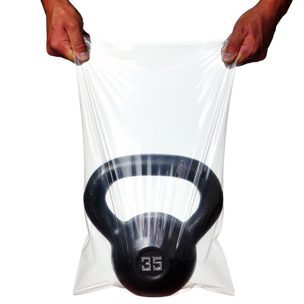 9" x 18" Clear Extra Heavy Duty 2.75 mil LLDPE Flat Bags