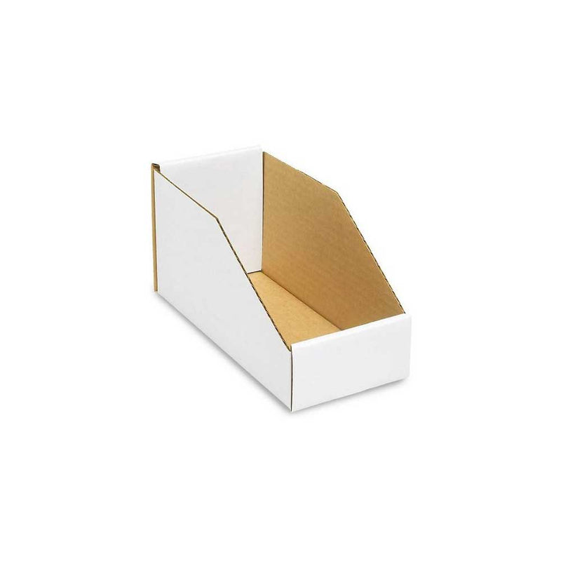 9" x 4" x 4-1/2" White Single Wall 32 ECT Corrugated Parts Bin Boxes