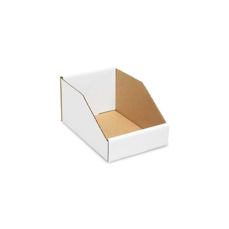 9" x 6" x 4-1/2" White Single Wall 32 ECT Corrugated Parts Bin Boxes