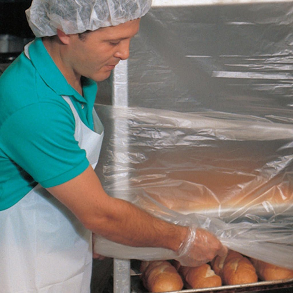 28" x 42" White Embossed 1 mil LDPE Disposable Aprons