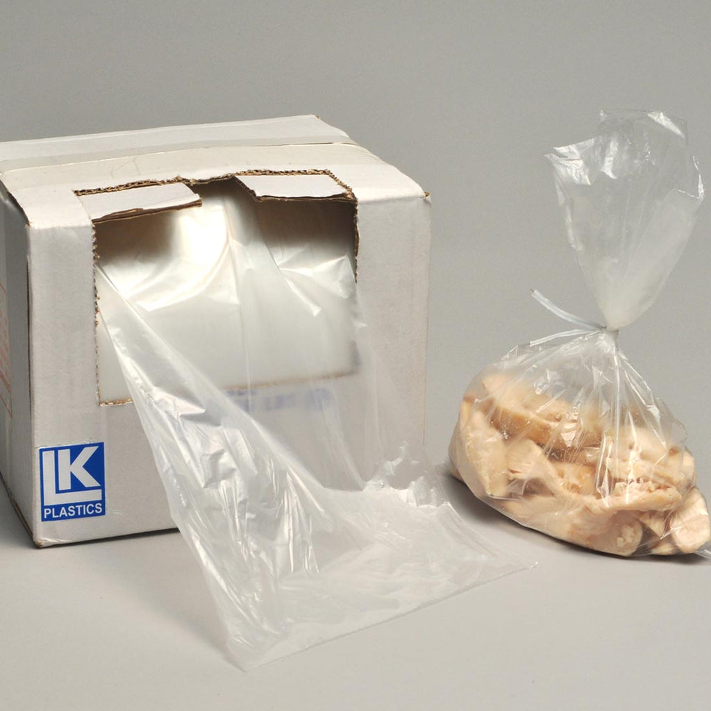 18" x 24" Clear Twist Tie, on Rolls 0.6 mil HDPE Utility Bags