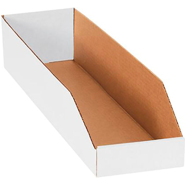 9" x 2" x 4-1/2" White Single Wall 32 ECT Corrugated Bin Boxes