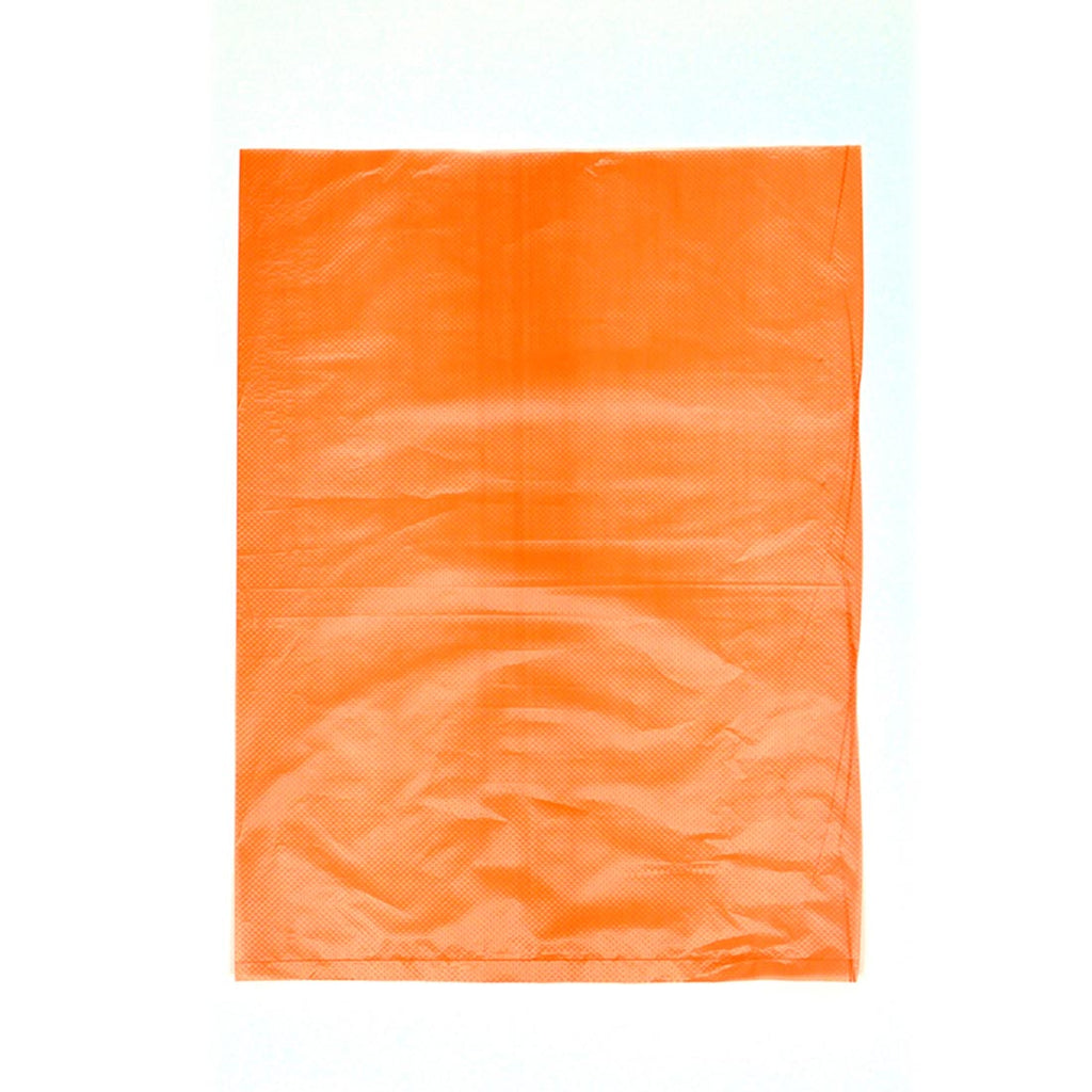 20" x 4" x 30" Orange 0.8 mil HDPE Merchandise Bags