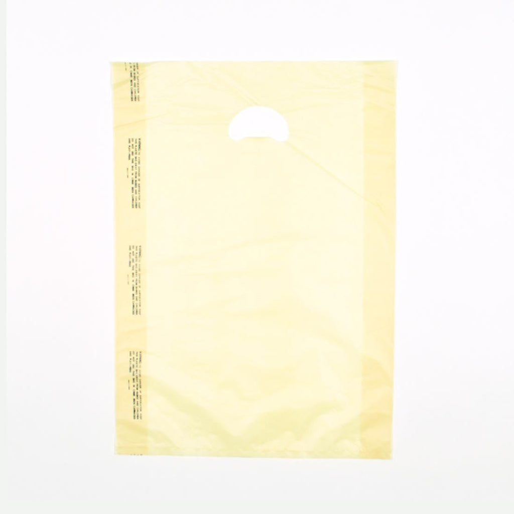 12" x 3" x 18" Beige 0.7 mil HDPE Merchandise Bags