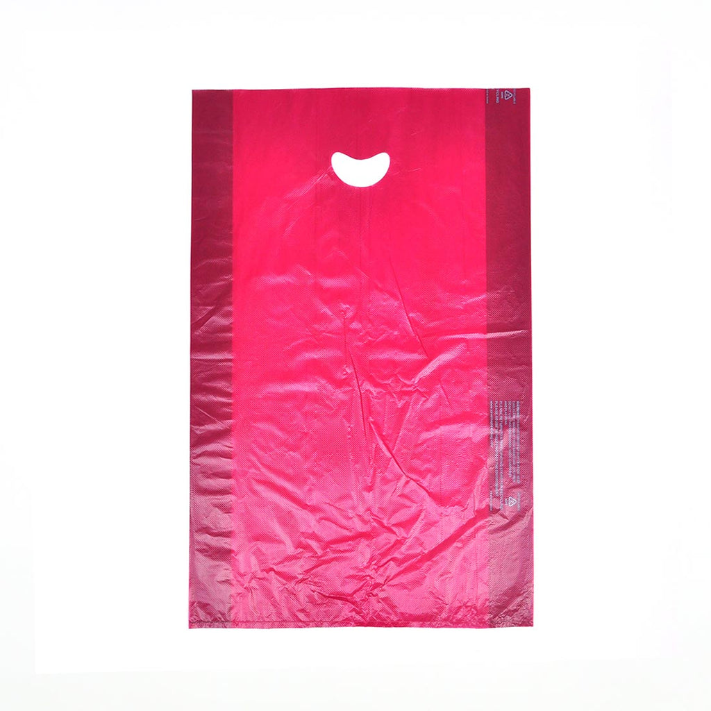 12" x 3" x 18" Burgandy 0.7 mil HDPE Merchandise Bags