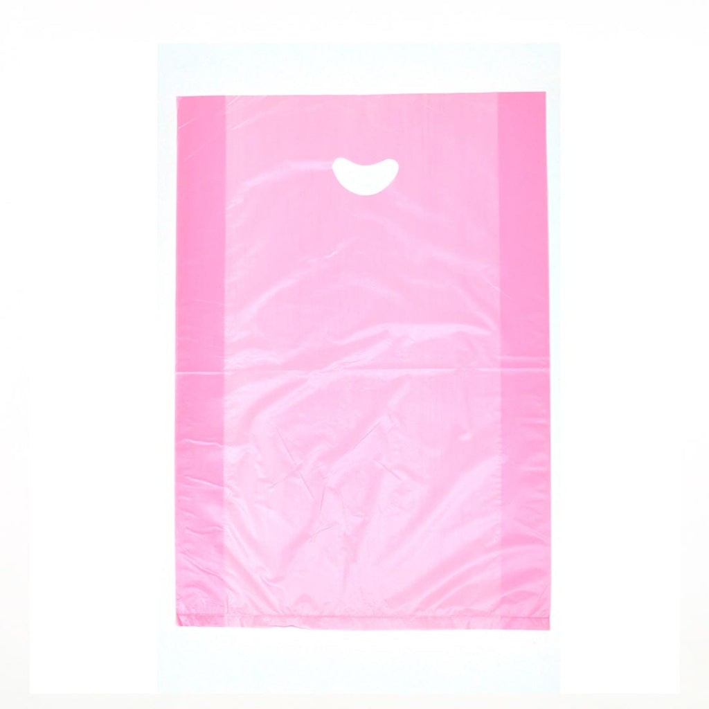 12" x 3" x 18" Rose 0.7 mil HDPE Merchandise Bags