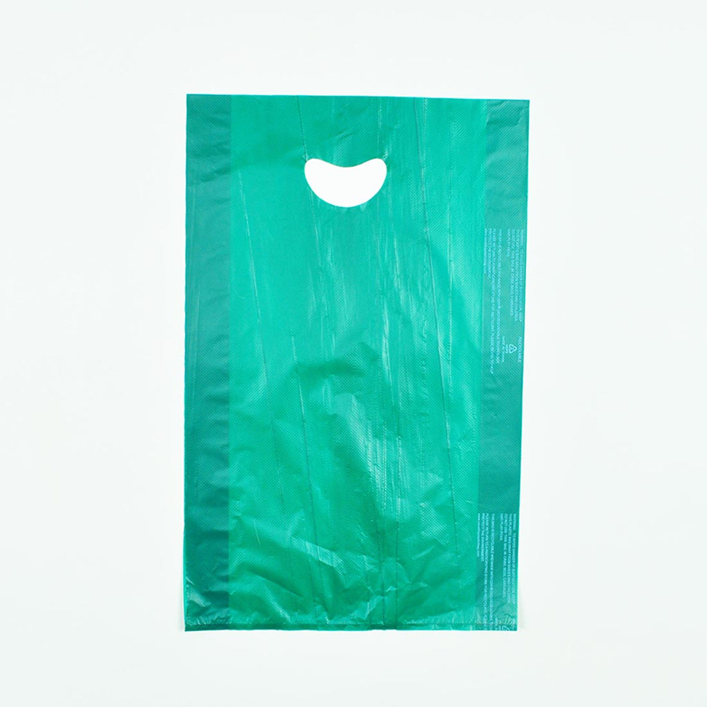 13" x 3" x 21" Dark Green 0.7 mil HDPE Merchandise Bags