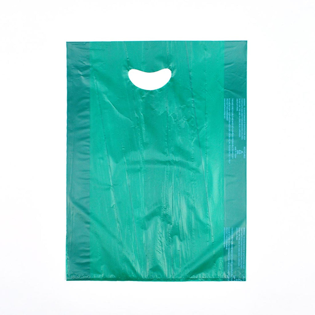 13" x 3" x 21" Teal Green 0.7 mil HDPE Merchandise Bags