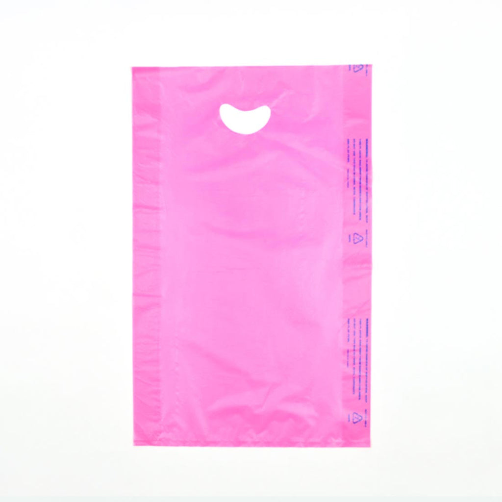 16" x 4" x 24" Magenta 0.7 mil HDPE Merchandise Bags