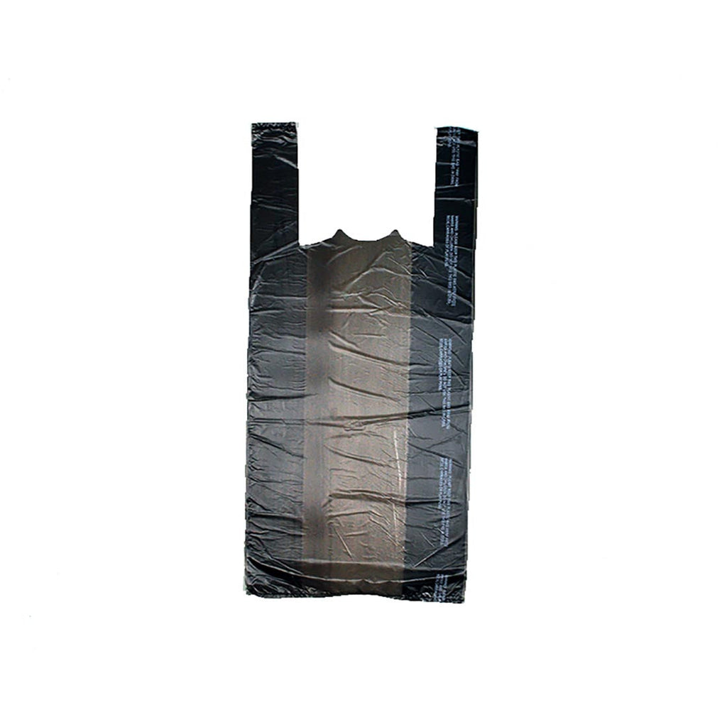 12" x 8" x 24" Chocolate 0.65 mil HDPE T-Shirt Bags