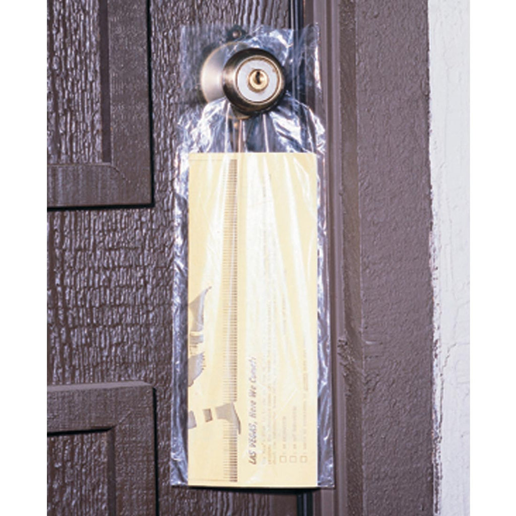 9-1/2" x 15 + 1-1/2 LP" Clear 0.65 mil PP Doorknob Bags
