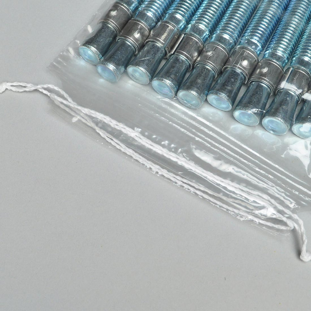 9-1/2" x 14" Clear 2 mil LDPE Drawstring Bags
