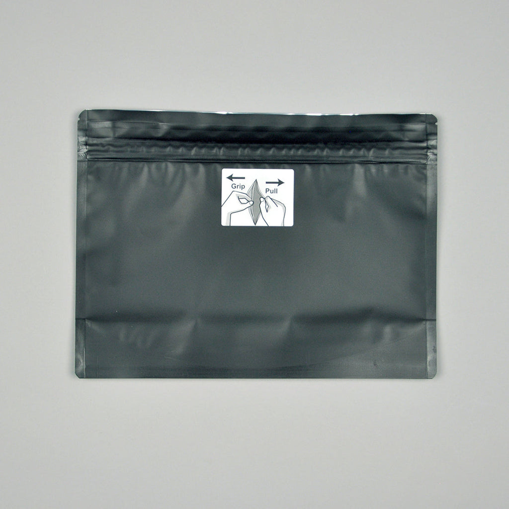 12.2" x 9 + 4 BG" Black Exit 4.8 mil Child-Resistant Pouches
