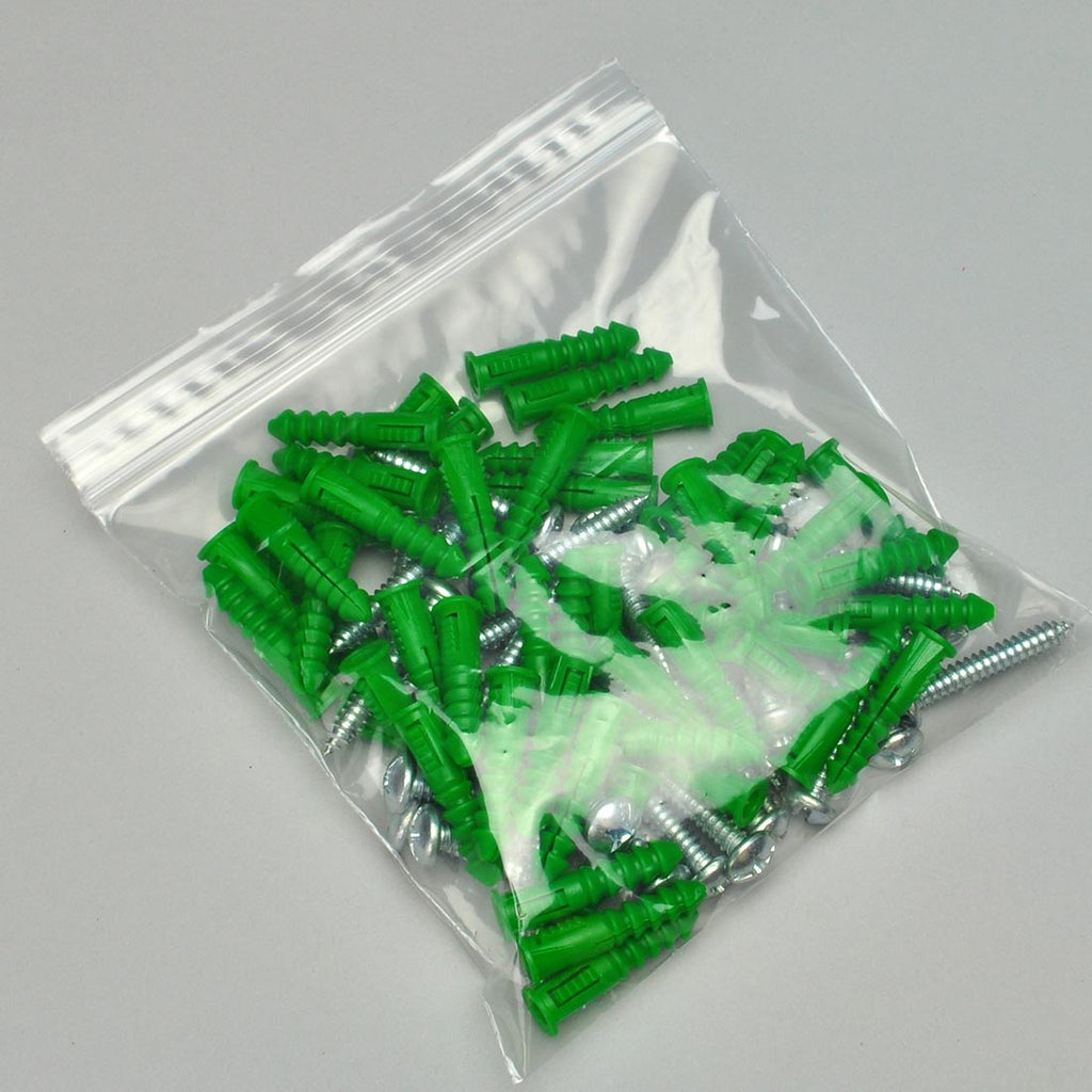 5" x 5" Clear Single Track, Zipper 2 mil LDPE Reclosable Bags