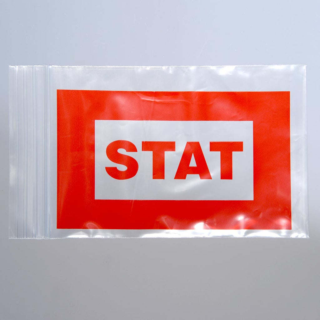 5" x 8" Clear Zipper 2 mil LDPE "STAT" Bags