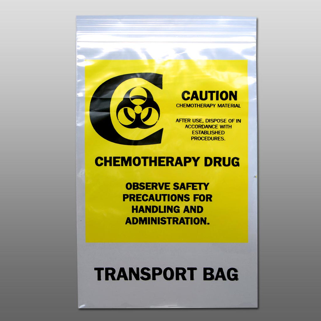 6" x 9" Clear Zipper 2 mil LDPE Chemo Transfer Bags