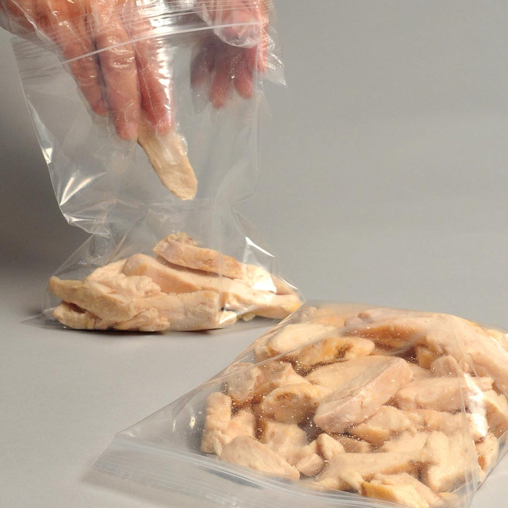 7" x 8" Clear Zipper, Extended Temp 2 mil LDPE Quart Bags