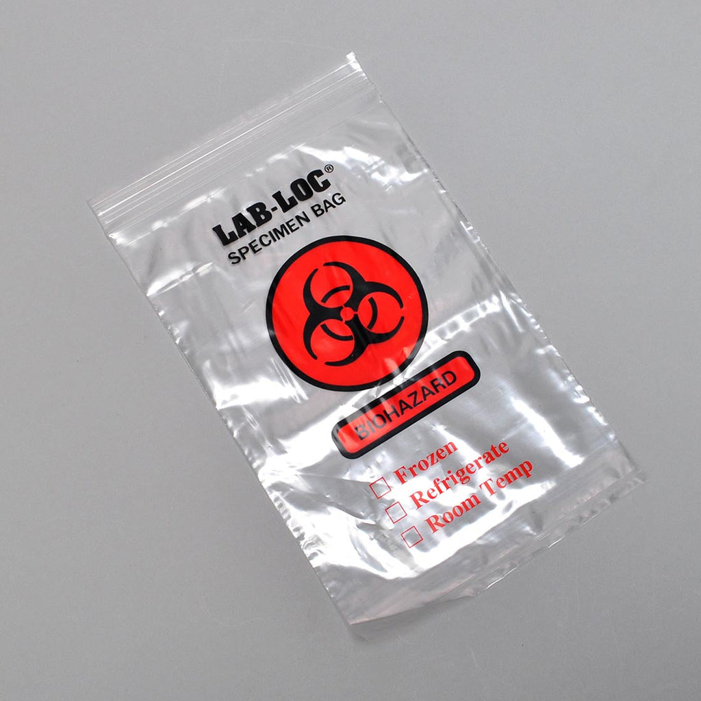 12" x 15" Clear Zipper 2 mil LDPE Specimen Transfer Bags