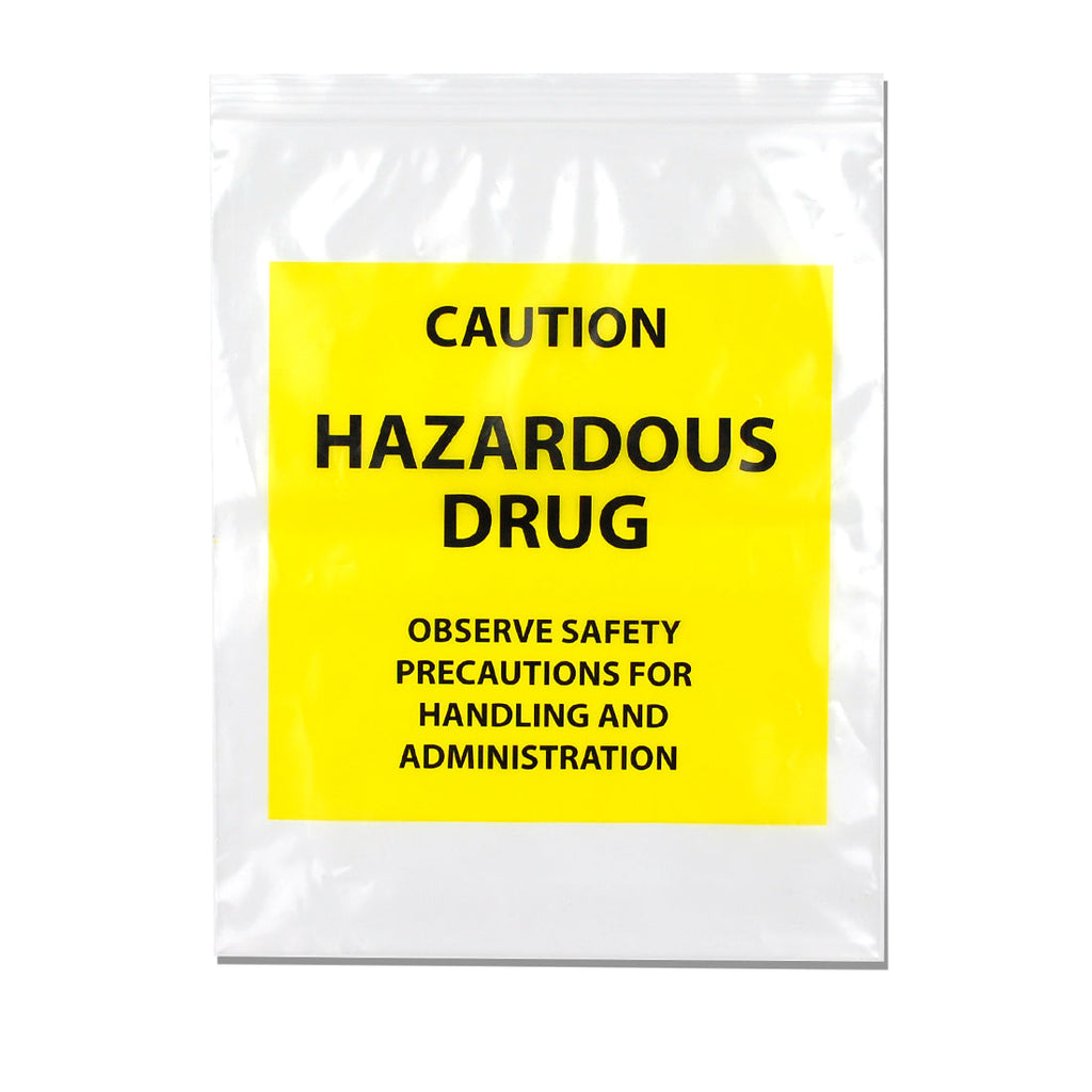 6" x 9" Clear Zipper 4 mil LDPE Hazardous Drug Bags