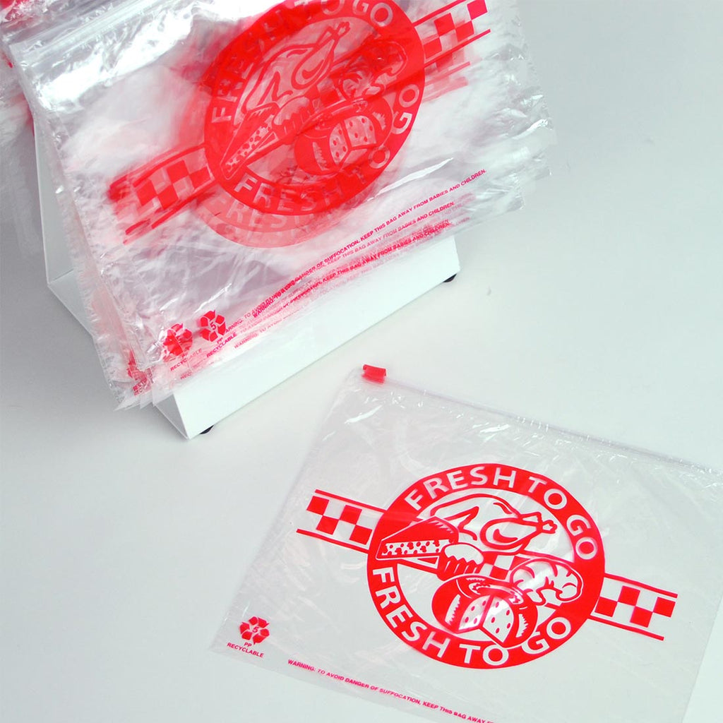 10" x 8" Clear Slide Seal 0.8 mil PP Deli Bags