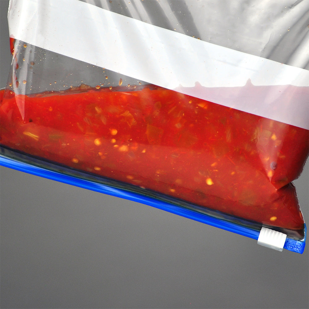 8" x 7" Clear Slide Seal, with Write On Block, No Leak, Zipper 1.75 mil LDPE Reclosable Bags