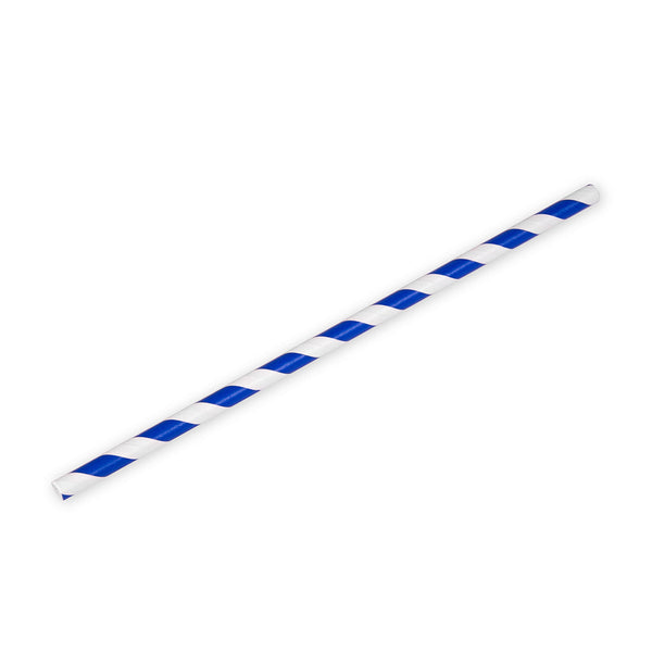 0.248" x 7-3/4" Blue Jumbo Unwrapped Straws