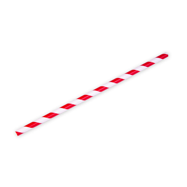 0.248" x 7-3/4" Red Jumbo Unwrapped Straws
