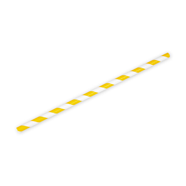 0.248" x 7-3/4" Yellow Jumbo Unwrapped Straws