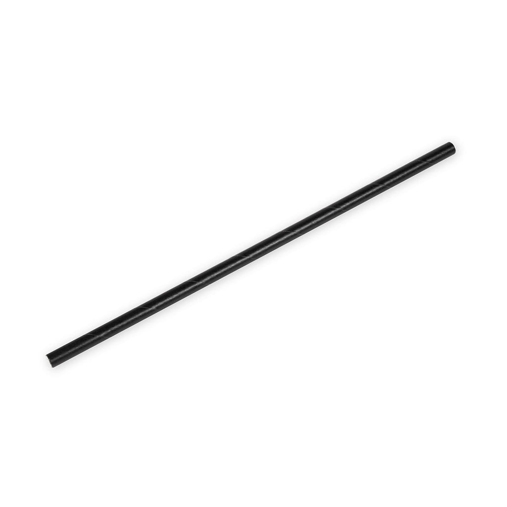 0.248" x 7-3/4" Black Jumbo Unwrapped Straws