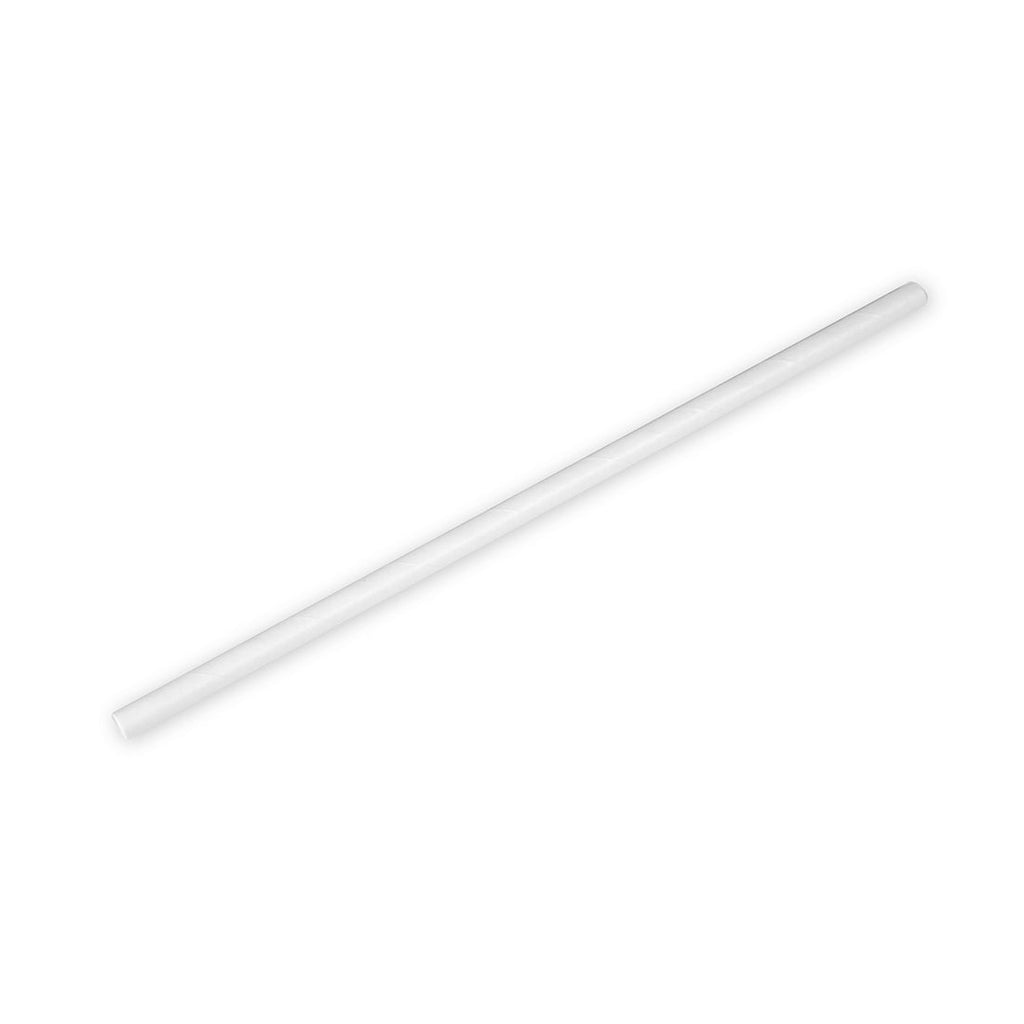 0.248" x 7-3/4" White Jumbo Unwrapped Straws