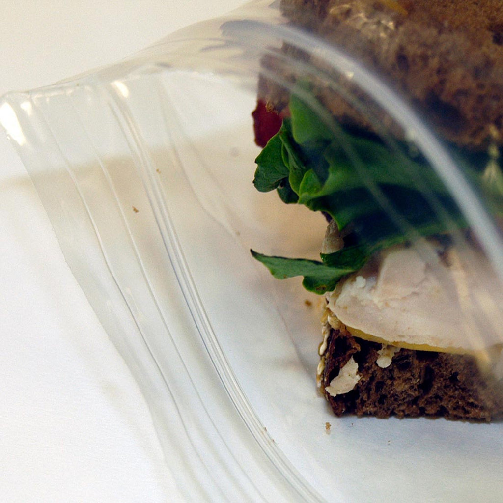 6-1/2" x 6" Clear Zipper 1.5 mil LDPE Sandwich Bags