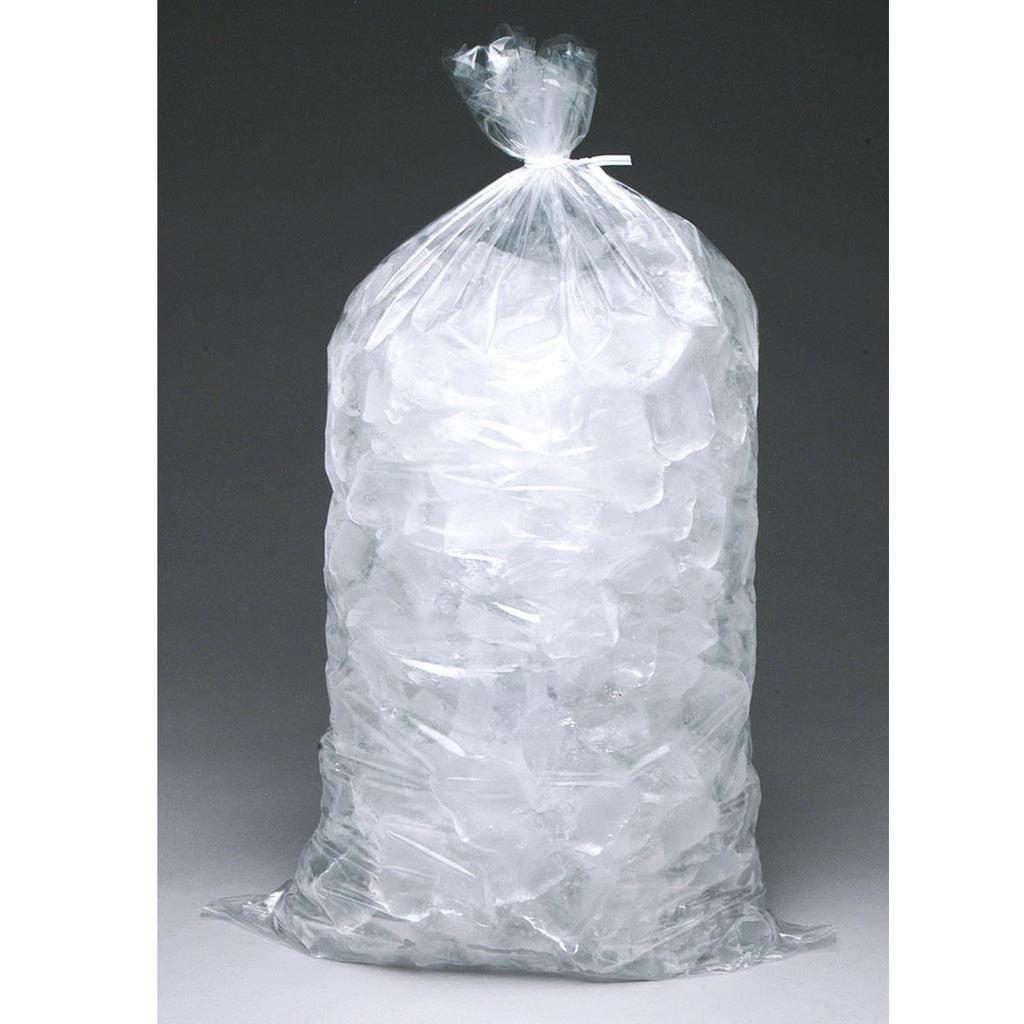 9" x 18" Clear 5 lb. 1.2 mil LDPE/MET Ice Bags