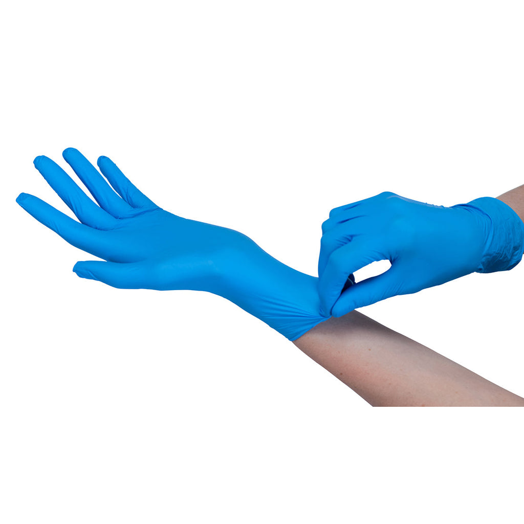 Large Blue Nitrile Disposable Gloves