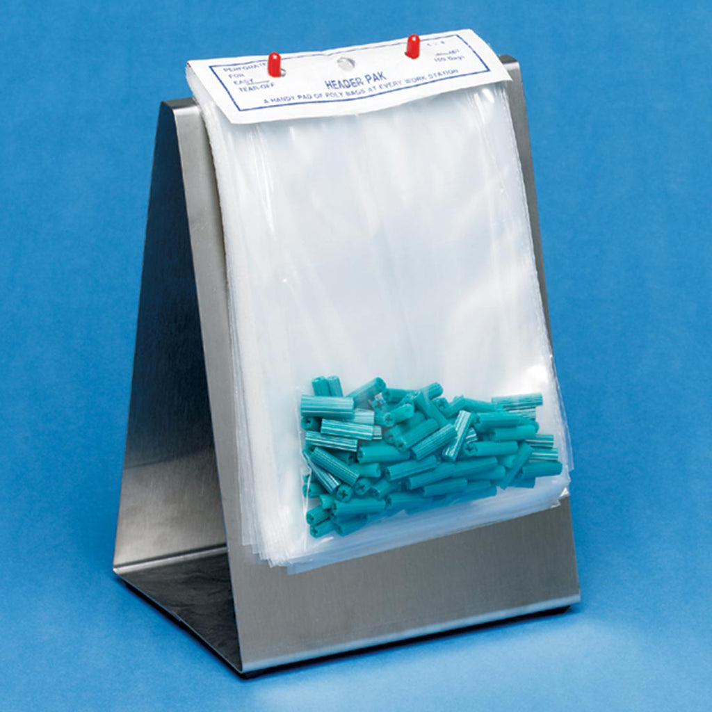 10" x 12" Clear 1.5 mil LDPE Header Pak® Bags