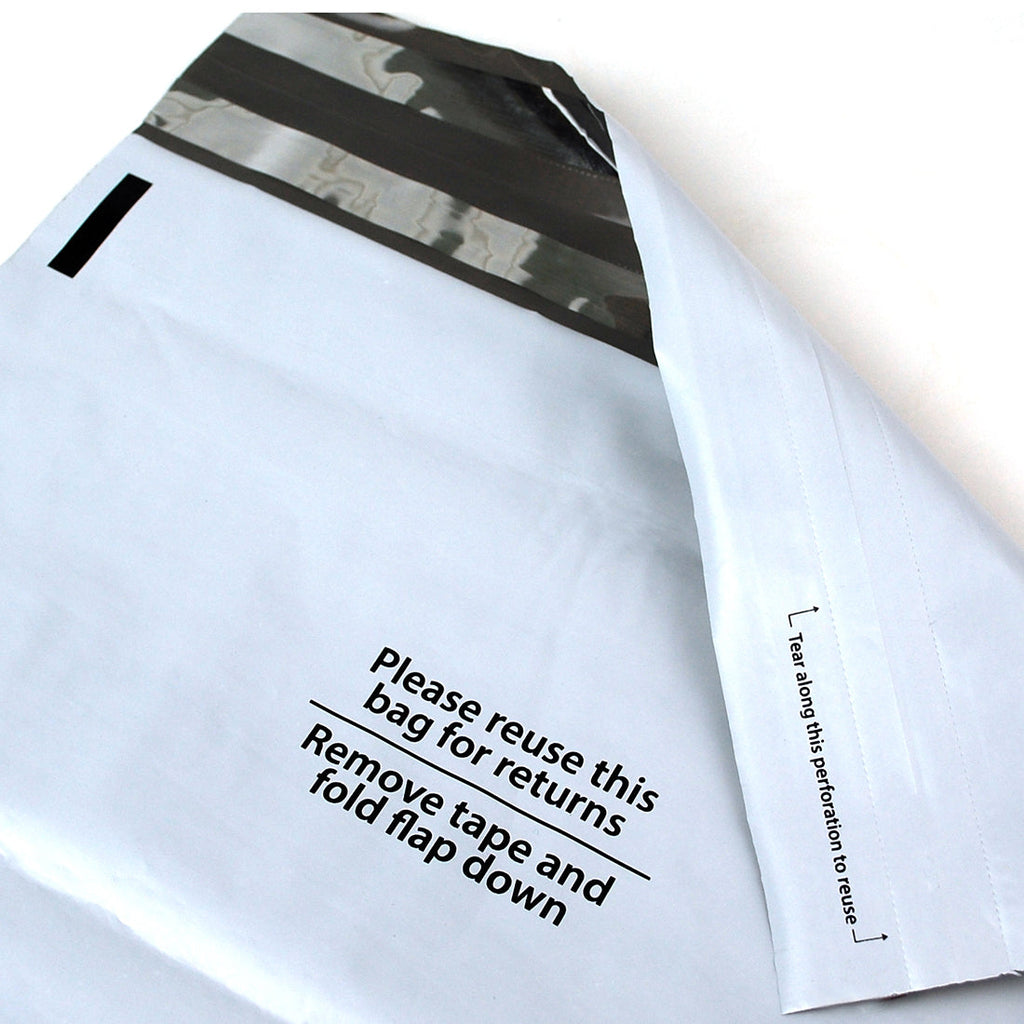 14" x 17 + 2-1/2 LP" White Adhesive, Returnable 2.25 mil LDPE Anti-Static Strip Mailers