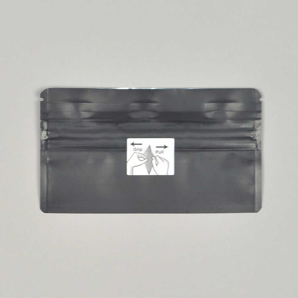 5.7" x 2.88" Black Pre-Roll 4.8 mil Child-Resistant Pouches