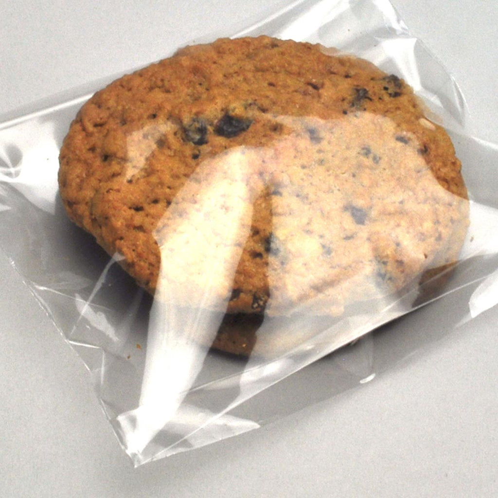 5" x 5 + 1 BG + 1-1/2 LP" Clear Lip and Tape 1.5 mil PP Cookie Bags