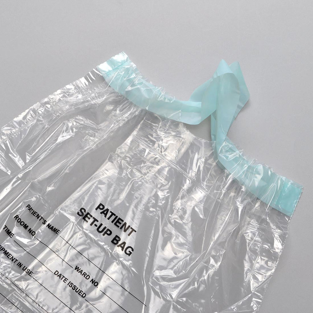 12" x 16" Clear Patient Identification, Draw Tape 1 mil LDPE Respiratory Setup Bags