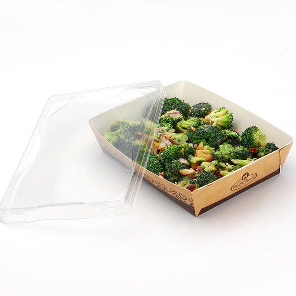 5-1/2" x 7-1/2" Kraft Clear Lid, Large Container Bags